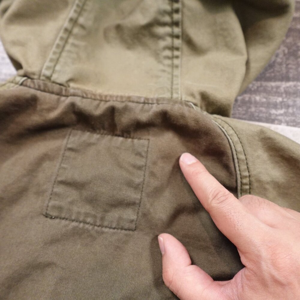 Hollister Jacket Women's extra small Army Green Waist Military Field Chore Coat - Picture 13 of 13